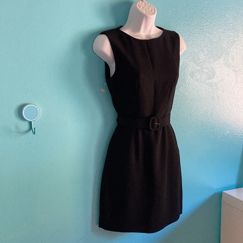 Teen Flo 4 Judith & Charles Fits Size XS Belted Work Dress 34 - 26- 36 Rear Zip